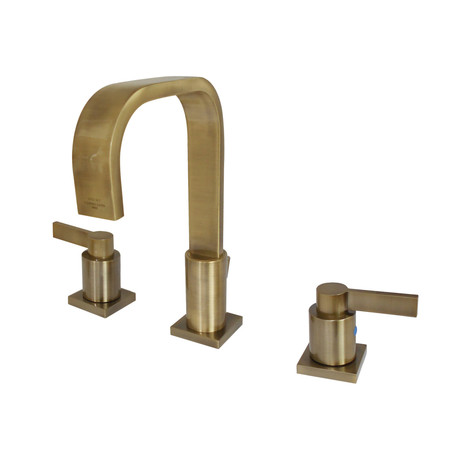 FAUCETURE NuvoFusion Widespread Bathroom Faucet, Antique Brass FSC89633NDL